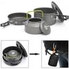 Outdoor Camping Cookware Portable Camping Equipment Outdoor Tableware Water Kettle Cookware Set Aluminum Alloy Material