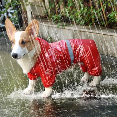 Pet Dog Waterproof Raincoat Jumpsuit Reflective Rain Coat Sunscreen Jacket for Small   Supplies   Outdoor Clothes