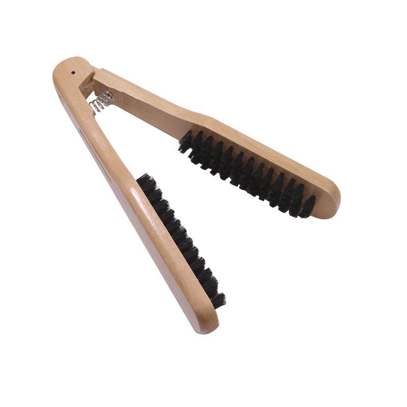 Lotus Wood Air Hole Styling Comb - Heat-Resistant Boar Bristle Straightening & Smoothing Comb