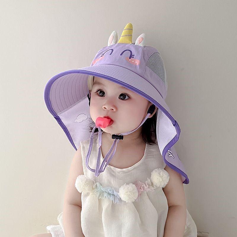 Kids' Sun Protection Hat with Neck Shawl - Spring & Summer Edition