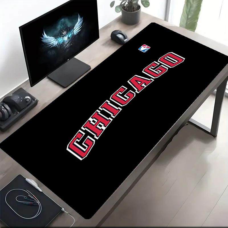 Chicago Bulls Theme Mouse Pad, Non Slip Rubber Base, Multifunctional Office & Home Decor, Perfect for Workspace Personalization.