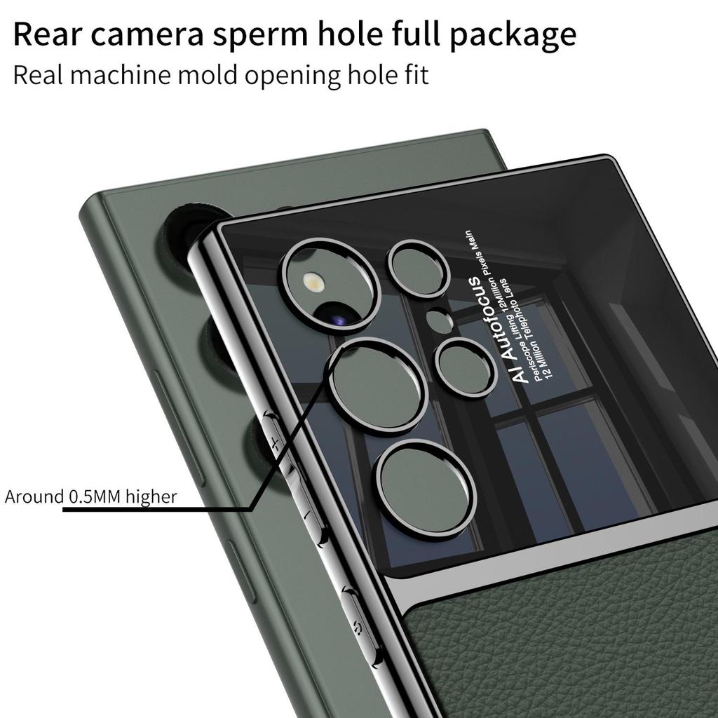Carbon Fiber Texture Phone Case - S24Ultra Cross-Border Protective Leather Cover