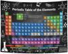 Blackboard-Style Periodic Table Tapestry, Vibrant Chemistry Chart With Lab Icons And Scientific Formulas Wall Hanging Science