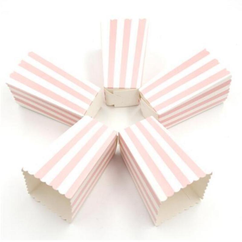 Striped Ripple Dot Popcorn Box Creative Birthday Party Decora Festival Carnival Snack Cup Children's Anniversary Gift Packag Handheld Popcorn Bucket