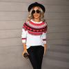 New Winter Women's Wear, Heart-shaped Sweater Pullover, Plus-size Christmas Casual Jacquard Knitted Sweater