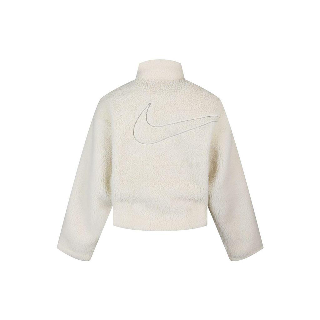 Nike Swoosh Sherpa Warme Winddichte Jacke Damenjacken Weiß CU6640-238