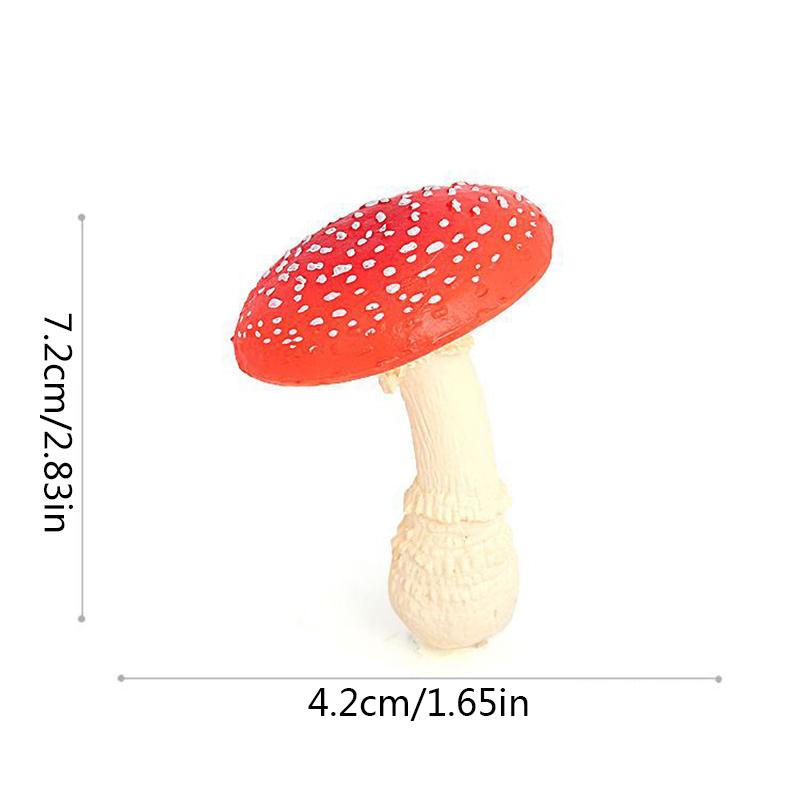 Mini Fairy Garden Miniatures Mushroom Garden Decoration Resin Mushroom Craft Miniature Artificial Bonsai Small Ornament