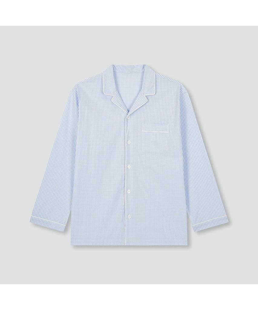 Jaju Men'S Cotton Stretch Length Pajama Set_Light Blue