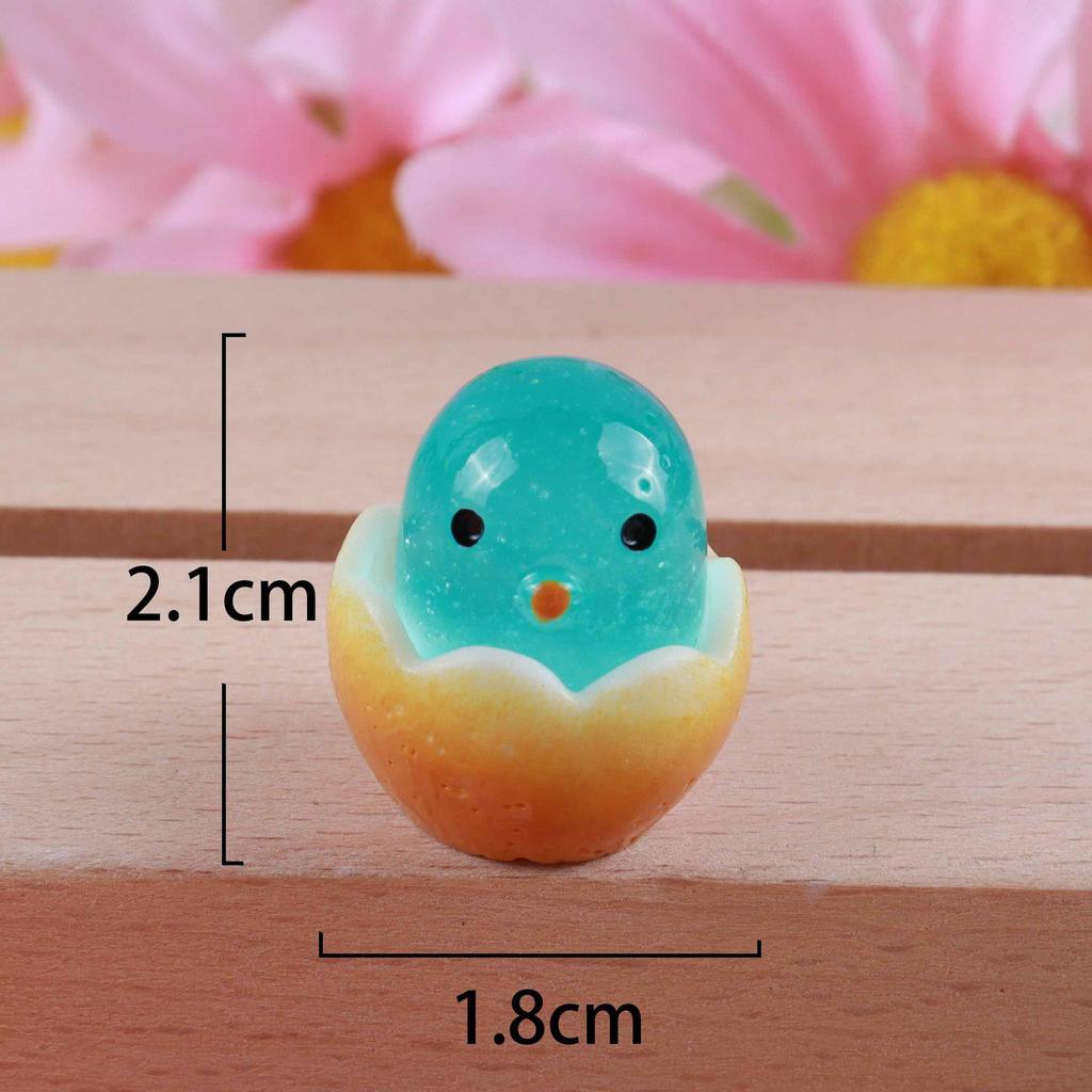 Luminous Egg Waffle Hatching Chick Resin Jewelry Accessory Keychain for Kids