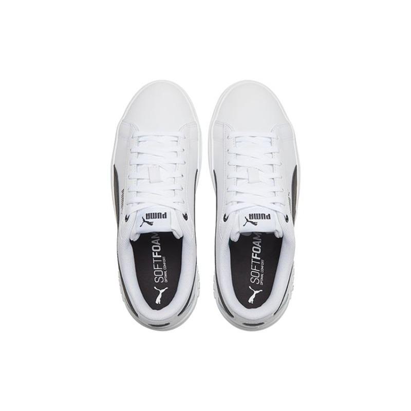 Puma Smash Platform V2 Women's Low Top Sneakers Black White 373035-02