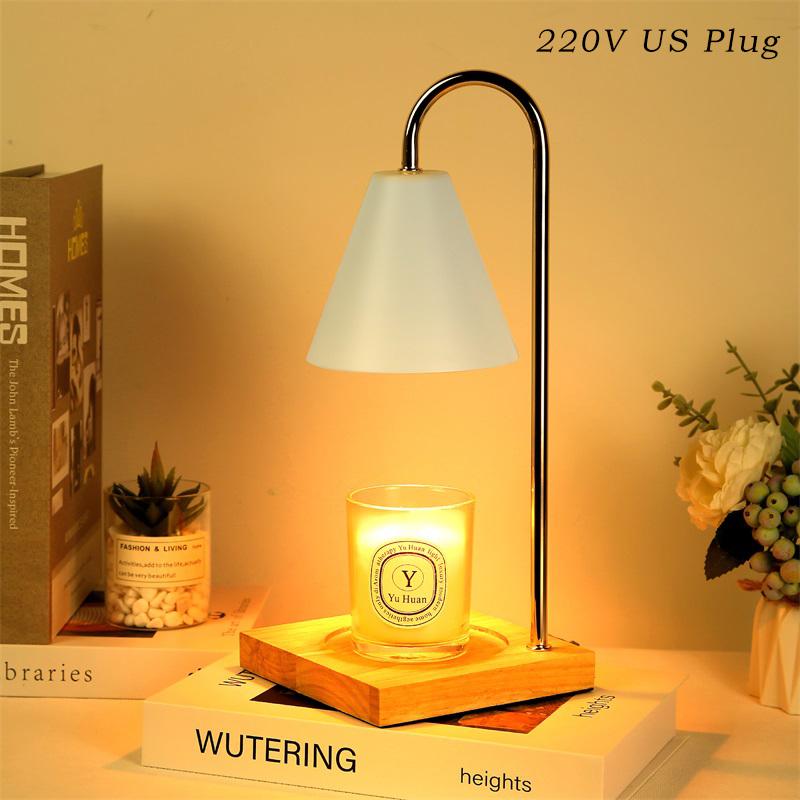 Gift Candle Warmer Table Lamp Aromatherapy Candlestick Lamp Bedroom Bedside Desk Lamp Study Office Home Retro Melting Wax Lamp