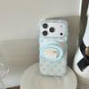 Mint Polka Dot Magnetic Stand Case for iPhone 17 Pro Max and iPhone 16