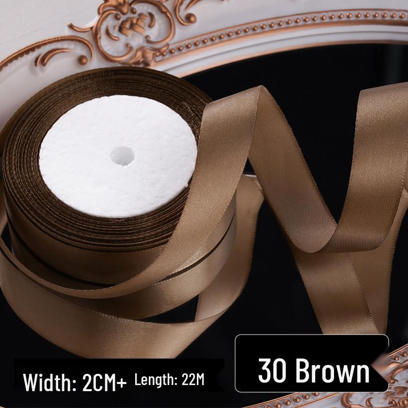 

2cm Red Satin Ribbon for Fresh Flower Packaging, Wedding Candy Gifts, Bouquet Decoration, and DIY Crafts