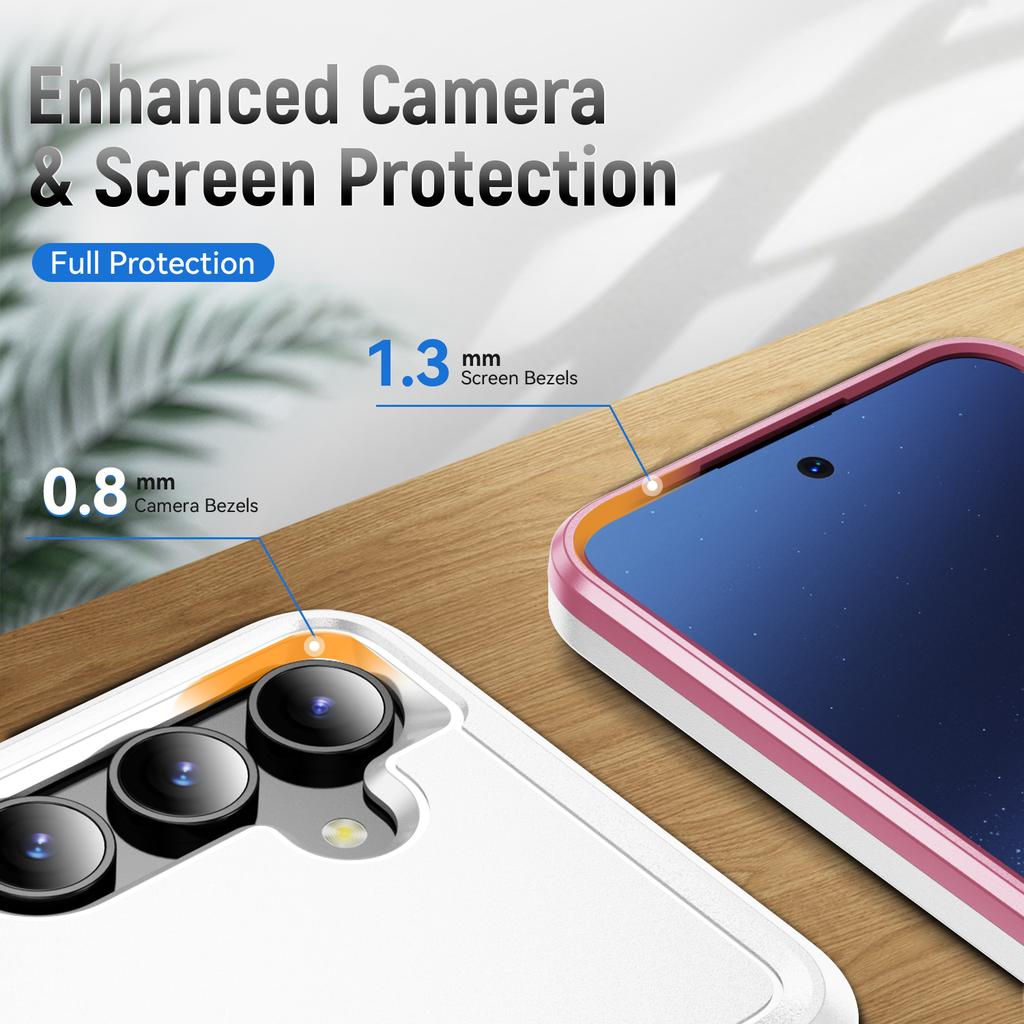 For Samsung Galaxy S24 FE Case Military Grade Ring Kickstand PC+TPU Phone Cover