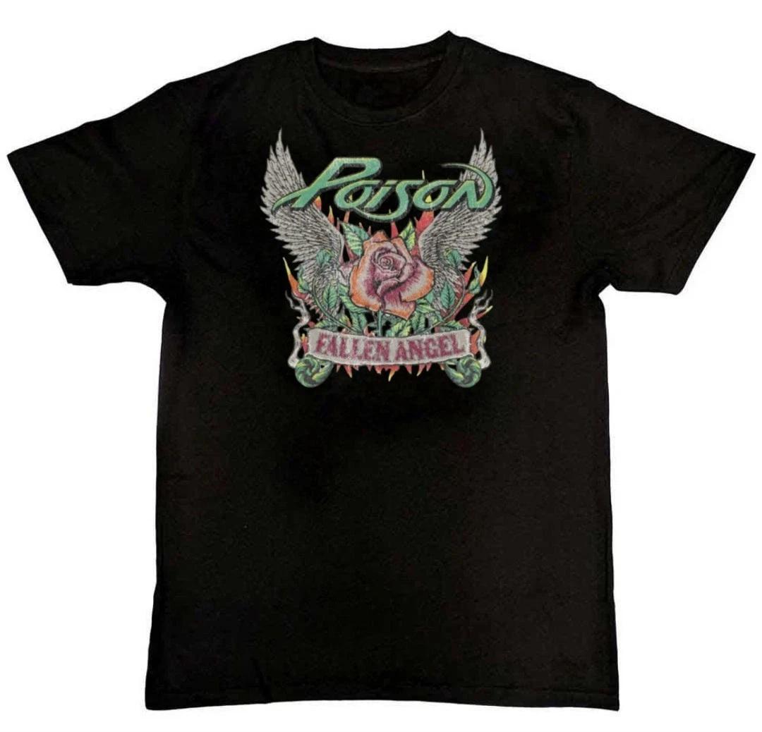 

POISON Band Fallen Angel Rock Music Mens Unisex 100% Cotton T-shirt Mens Tees Top 2XL