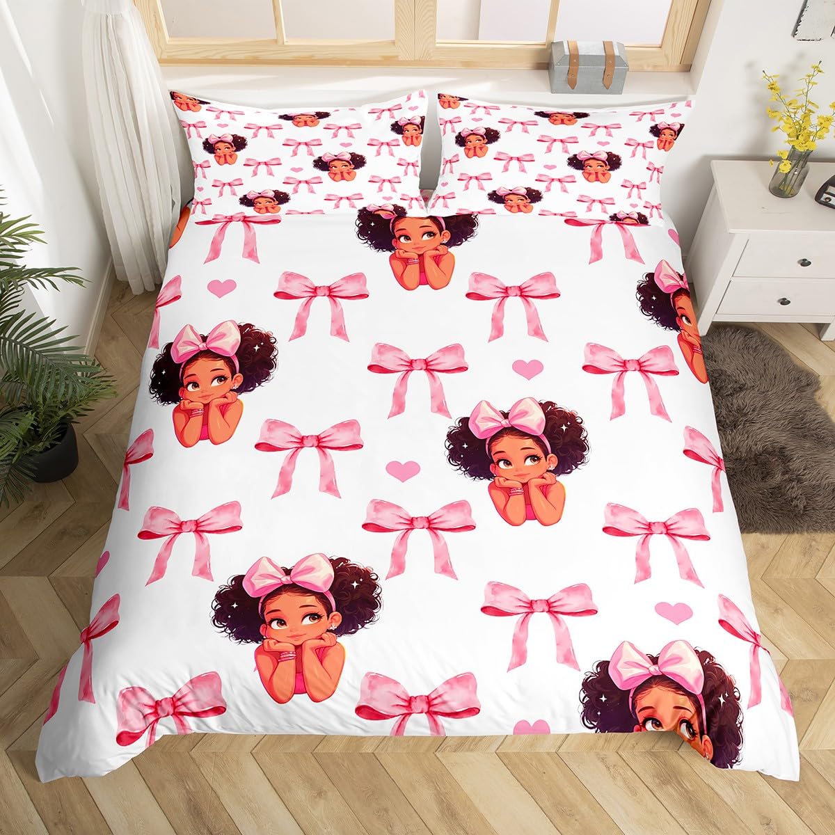 

Пододеяльник с изображением мультяшной девочки, розовой принцессы, комплект постельного белья Kawaii Castle Carriage, одеяло для балерины, покрывало со звездами и цветами EU Single(135x200cm)