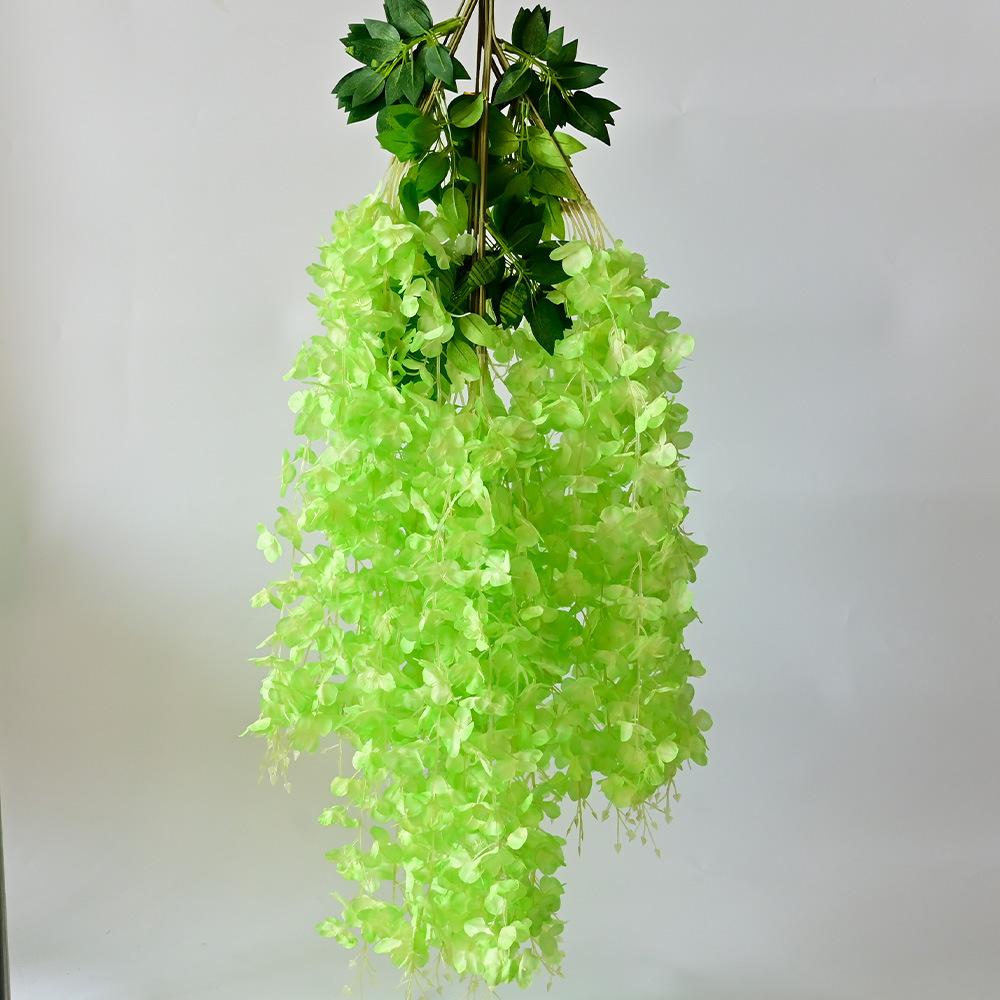 Simulated 6-Leaf Wisteria Flower Fake Flower Violet Ceiling Flower Wisteria Wedding Flower Decorative Vine Decorative Flower Vine