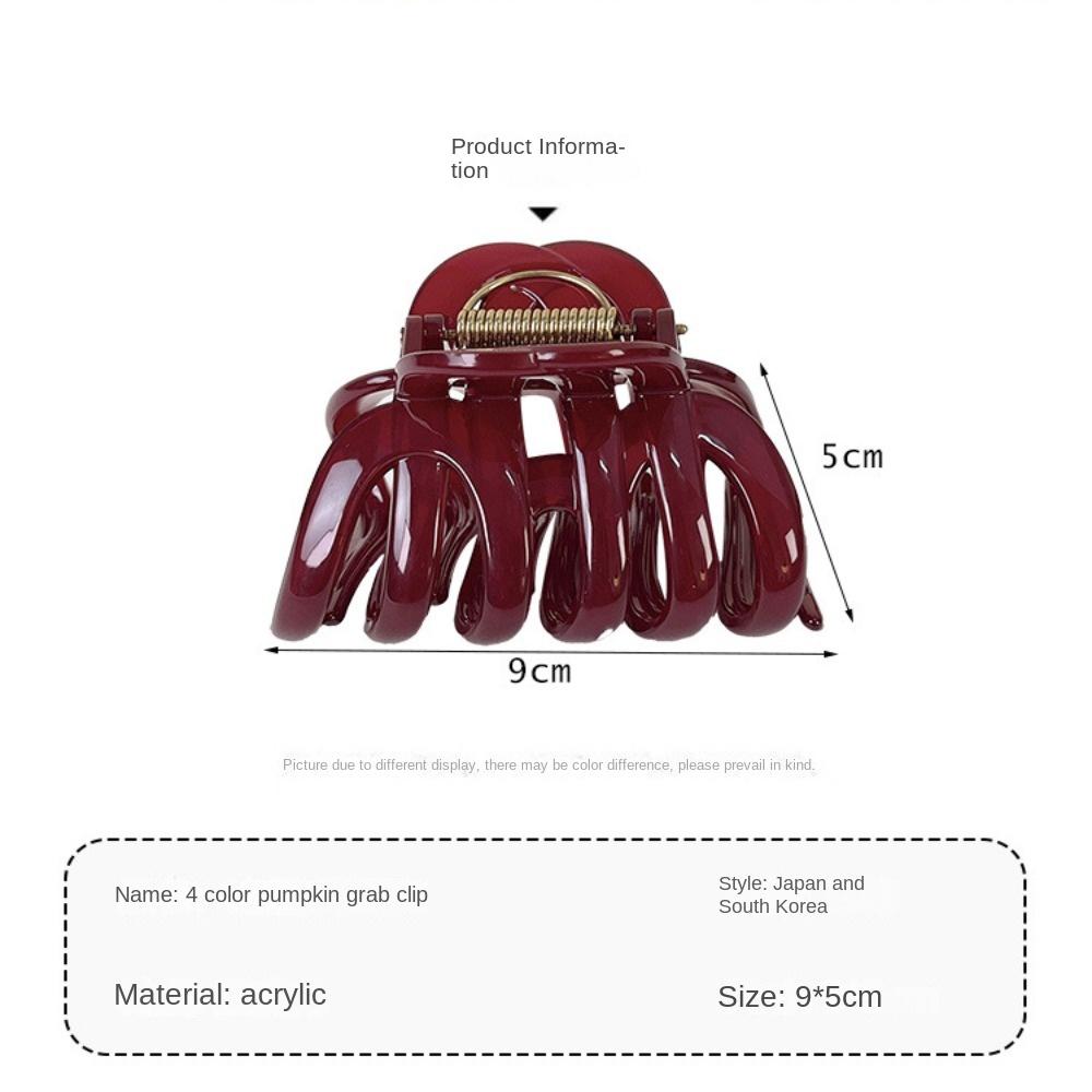 Sweet Hair Ornament Back Long Hair Hairpin New Pumpkin Hair Claw Clip  For Women Gift