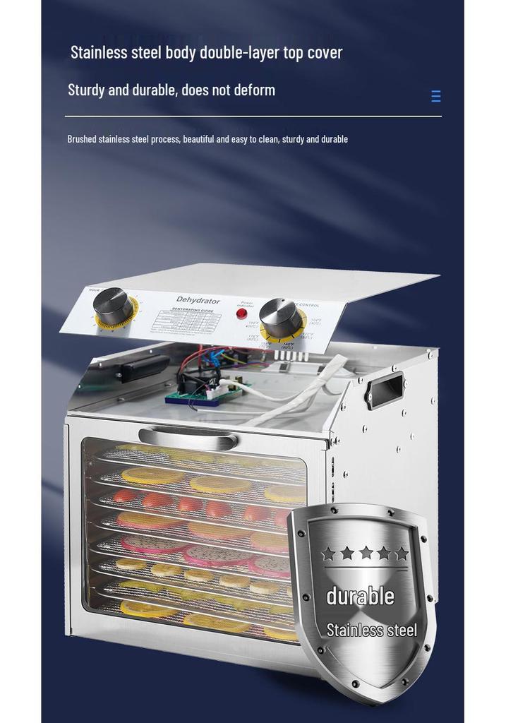 Knob-Control Household Dehydrator for Drying Fruits, Vegetables, and Meats
