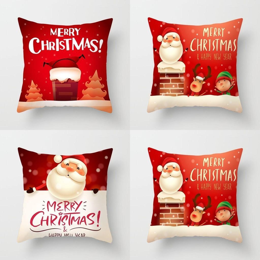 Gemütlicher Weihnachts-Weihnachtsmann-Kissenbezug für Sofa-Schlafzimmer-Dekor