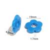 50Pcs Hollow Out Five Petal Flower Plastic Colorful Large Hole Plum Blossom Bead Charm for Hair Clips Earring Jewelry   Findings
