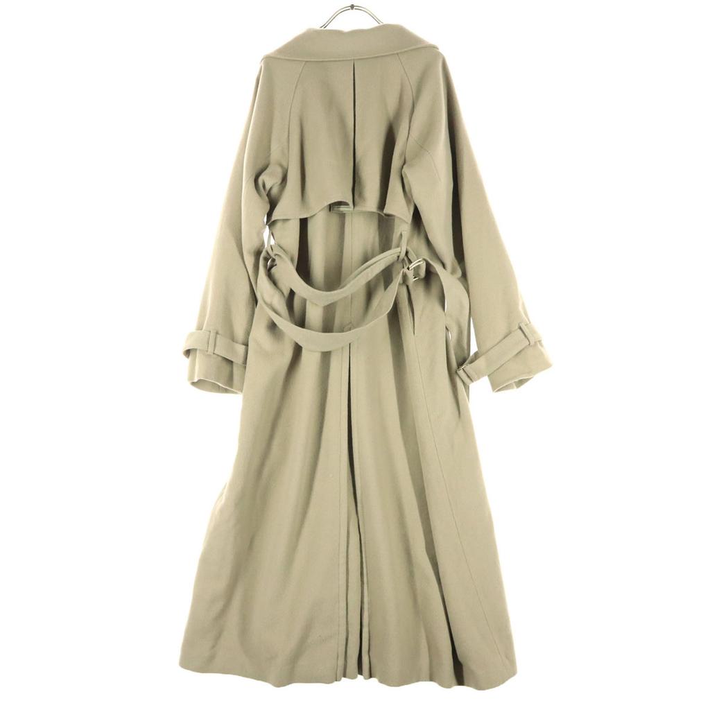 anuans long wool trench coat F beige Women Used