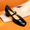 Fashion Mary Janes Elegant Dress Women Mid Heels Shoes 2025 New Style Fashion Buckle Strap Pumps Versatile Soft Women Shoes