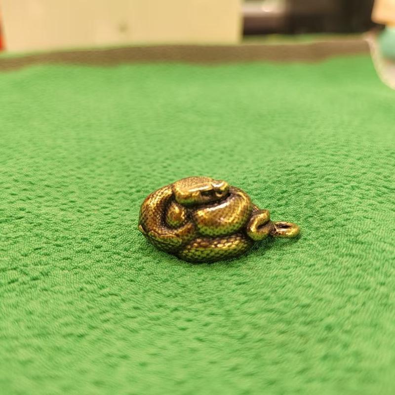 Vintage Alloy Snake Figurine Fine Carving For Figurine Decor Gifts For Snake Lovers