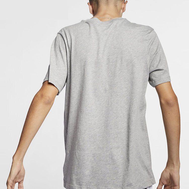 Nike T Shirts Men's Gray Crew Neck Moderate Straight Fit BV0629-063