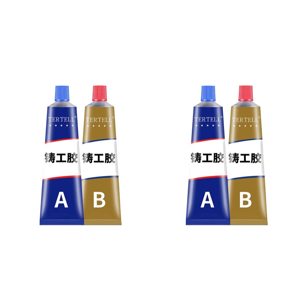 2pcs Metal Glue Extrusion Casting Metal Repair Glue Liquid Weld Aging Resistance Multi-function for Hard Plastics and Ceramics