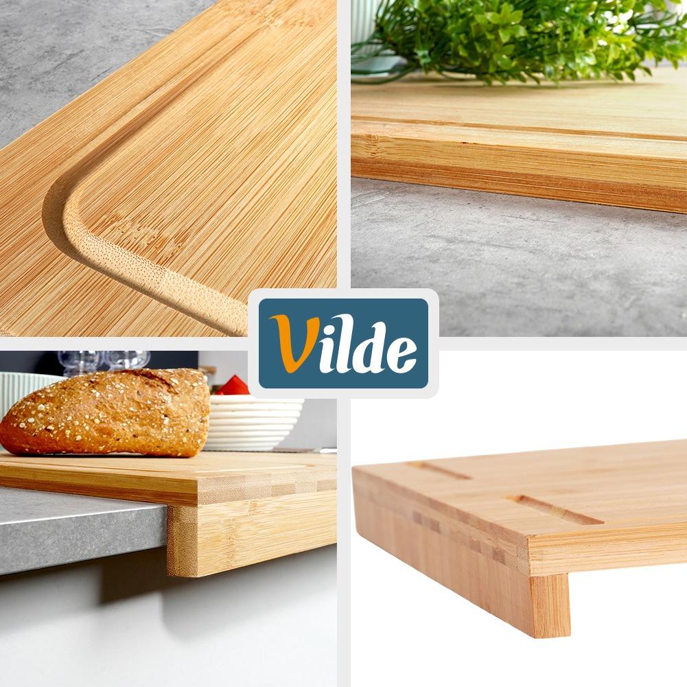 Deska Bambusowa Kuchenna Do Krojenia Z Rantem Stolnica Drewniana 45x35 Cm