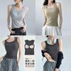 Cotton Sleeveless Tank Top With Wide Straps For Summer Yoga And Beach Wear