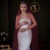Delicate Lace Tulle Bride Veil Overlength Gilding Veil for Woman Marriage