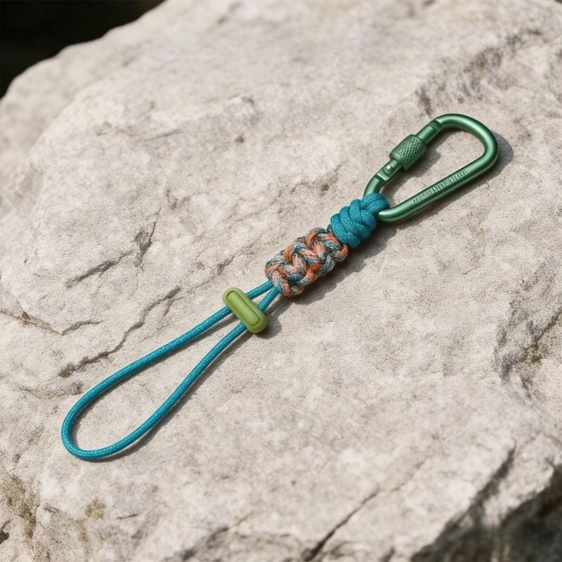 23 cm Utility Cord with Metal Hook, Outdoor Bottle Carry Set 2 Pack, for Camp Trail Bag Travel and Daily Gear Use