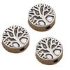 100 Pcs Life Tree Beads Silver Plated Alloy Spacer Charm for European Styles Bracelets and Jewelry Making Accessory