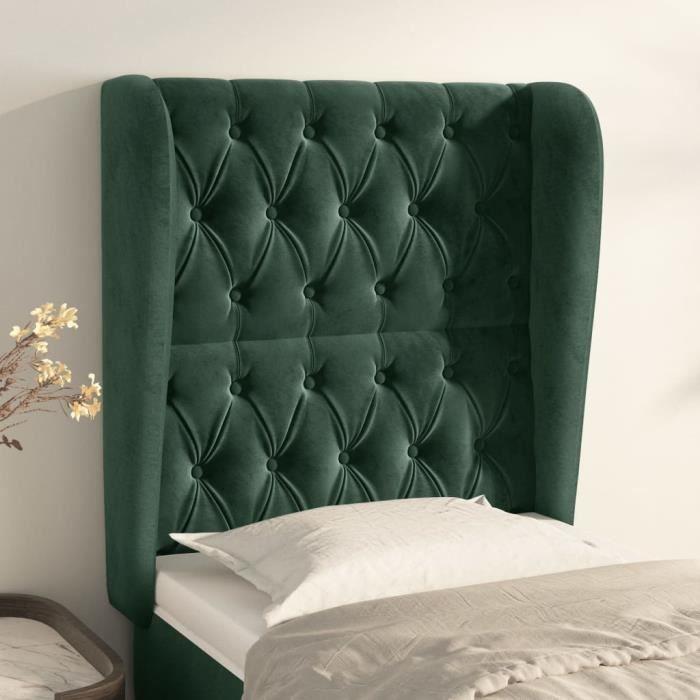 VidaXL Headboard with Ears Dark Green 83x23x118-128 Cm Velvet3118325