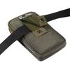 Nylon Mobile Phone Waist Bag with Double Zippers for Men