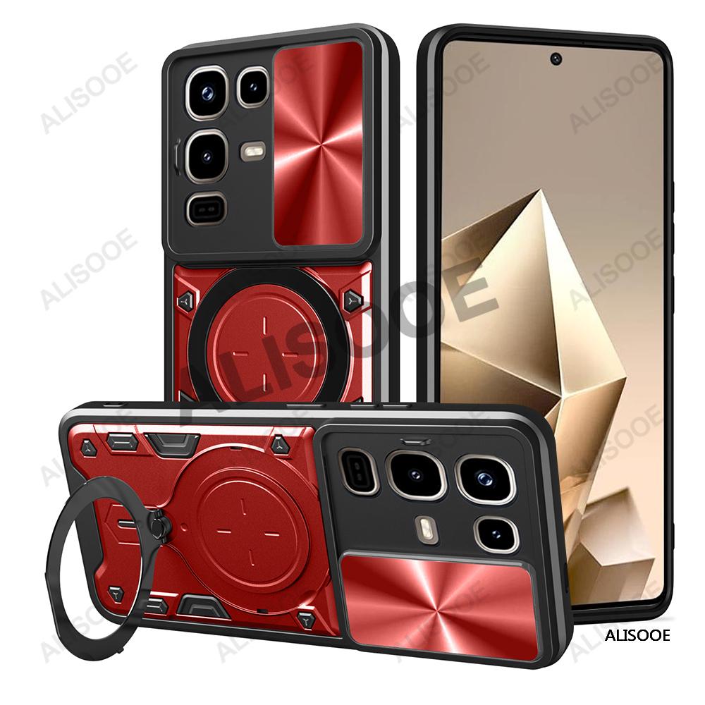 Funda for Infinix Note 50 Pro 4G Note 50X 50S Case Slide Camera Ring Stand Protect Cover for Infinix Note 50 Pro+ Plus 5G Capa