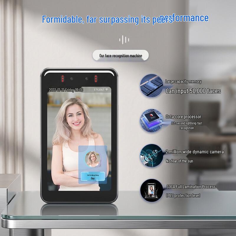 MaoTong Cloud Access Control with Face Recognition and Intercom CN plug (adapter included)