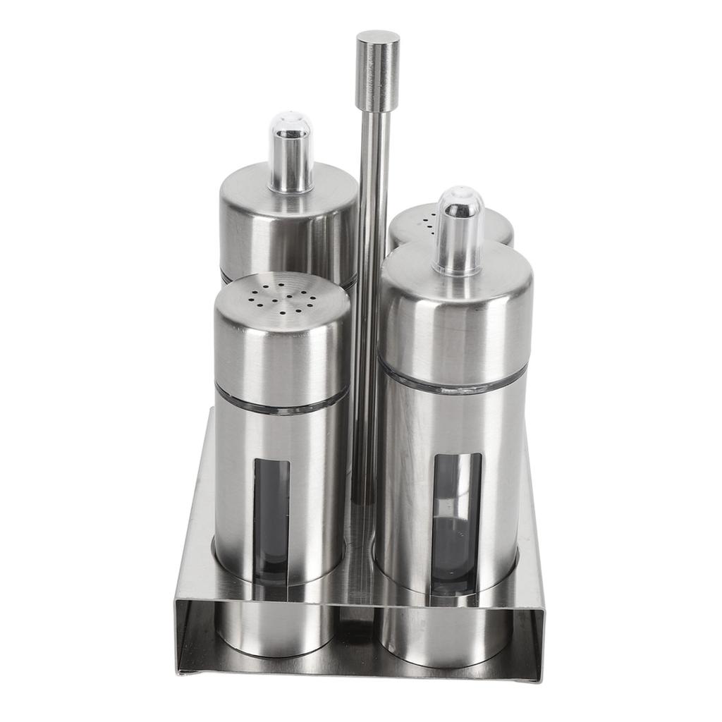 Spice Shaker 304 Stainless Steel with Viewing Window Pepper Shaker for Restaurant Home BBQ Salt 4