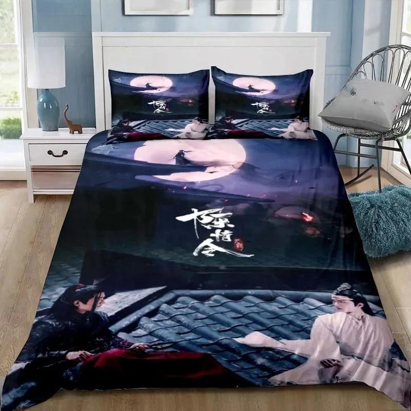 The Untamed Xiao Zhan Wang Yi Bo Bedding Set Single Twin Full Queen King Size Bed Set for Adult Kid Bedroom