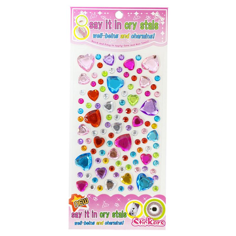 Gem Crystal Diamond Nail Art Stickers for Kids - DIY Decoration & Reward Toy