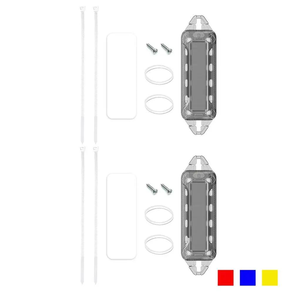 Car Solar Warning Flash Red Blue Flashing Light Night End Light Motorcycle Collision Light Running Waterproof Anti Rear Col J4J4