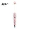 Stationery for Crafts DIY Beadable Pen, Rhinestone Faux Pearl Ballpoint Fancy Glitter Customizable Writing Pen Crafting, Student Office Tools Beaded
