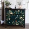 Dark Green Peel and Stick Wallpaper Vintage Floral Contact Paper 17in×118.1i