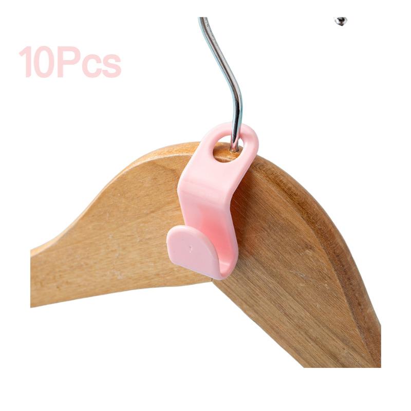

10Pcs Plastic Hanger Connecting Hook Stackable Closet Spacesaving Hanger Connecting Buckle Only hooks