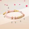 Handmade Peach Blossom & Lily of the Valley Knot Zodiac Bracelet – Red Rope for Men & Women, Bead-String DIY Semi-Finished.
