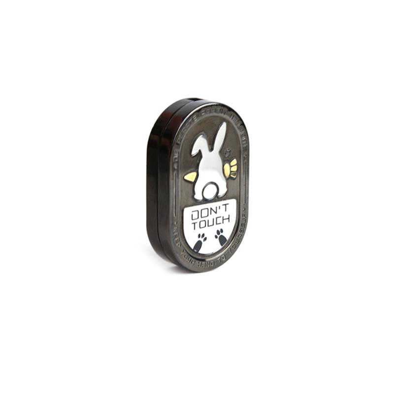 Glissière Fidget EDC en Métal avec Motif Lapin Dessiné, Jouet Portable Anti-Stress pour Adultes avec TDAH et Anxiété, Cadeaux Pour Hommes noir