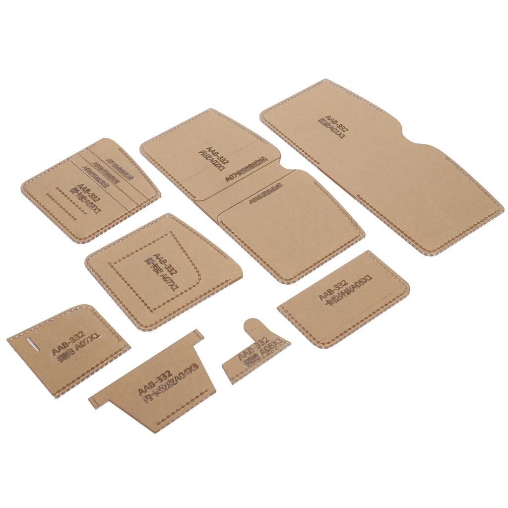 Short Wallet Acrylic Template Purse Making Stencil DIY Pattern Clear Leathercraft Tool