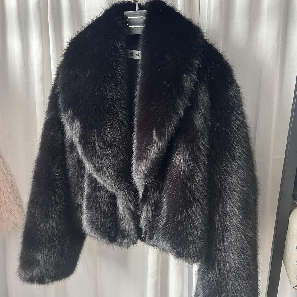 Płaszcze ze sztucznego futra Damskie Krótkie Kurtki Kieszeń Kołnierz Klapowy Długie Rękawy Luźny Splot Futrzane Okrycia Wierzchnie Jesień Zima